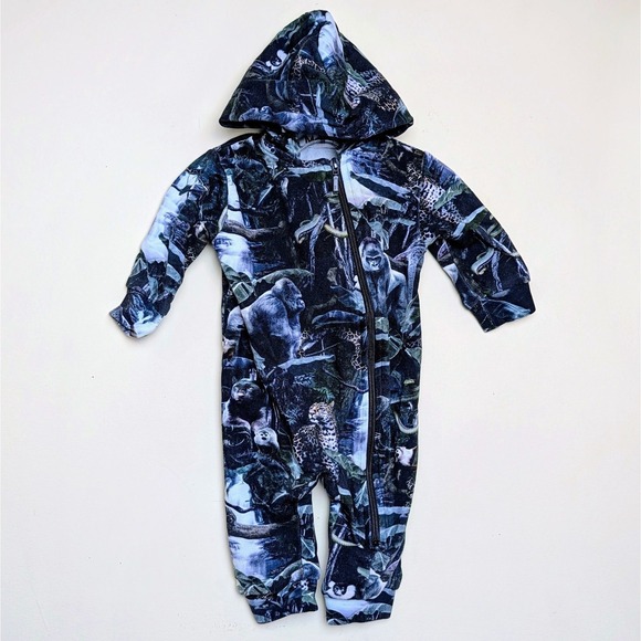 Molo Other - Molo Moonlit Jungle Animals One Piece Pajama Romper Baby Size 68 - 6 Months